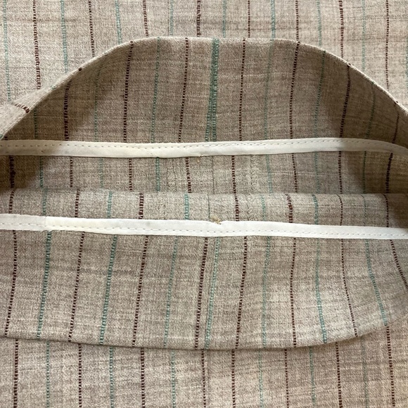 ETRO Pinstriped Straight Wide Leg Wool Blend Menswear Trouser Career Pants - Picture 8 of 10